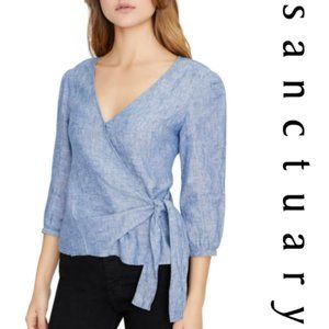 Sanctuary All Wrapped Up Faux Wrap Tie Front